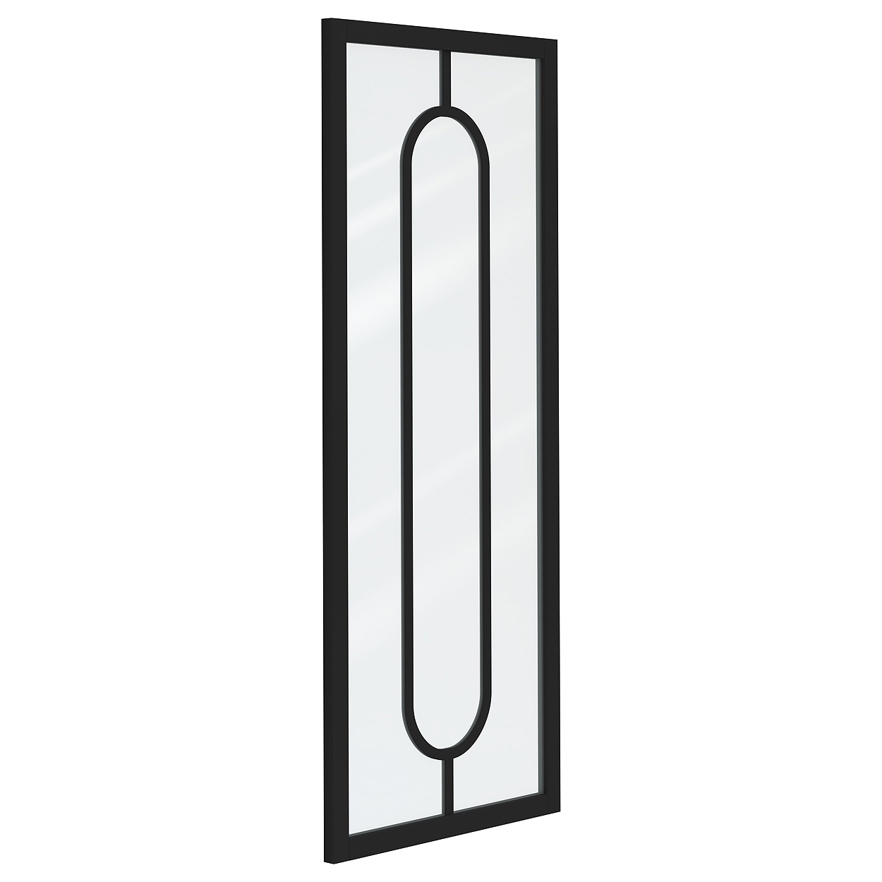 Binnendeur Skantrae SSL 14519 Blank Glas Zwart Gelakt